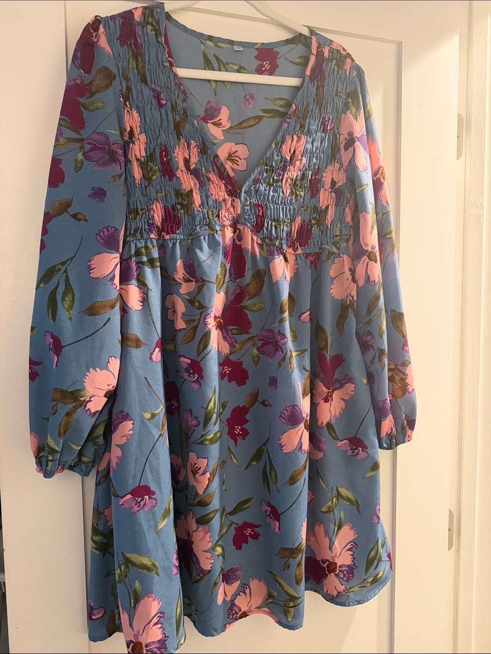 Women’s casual long-sleeve babydoll flowy dress
